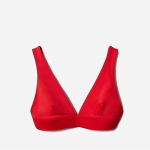 NWT Everlane The Triangle Bikini Top in Bright Red Size S